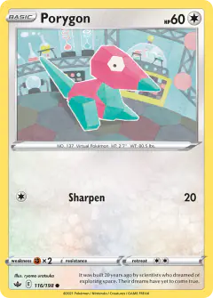 Porygon Common card from Chilling Reign