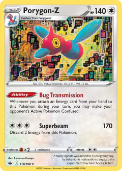 Porygon-Z Rare Holo card from Chilling Reign
