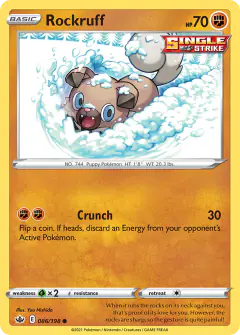 Rockruff Common card from Chilling Reign