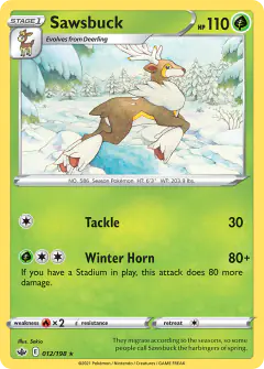Sawsbuck Rare card from Chilling Reign