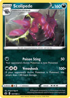 Scolipede Rare card from Chilling Reign