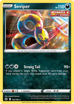 Seviper Rare card from Chilling Reign