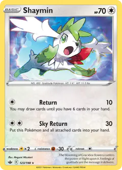 Shaymin Rare Holo card from Chilling Reign