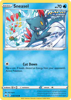 Sneasel Common card from Chilling Reign