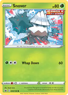 Snover Common card from Chilling Reign