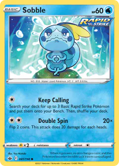 Sobble Common card from Chilling Reign