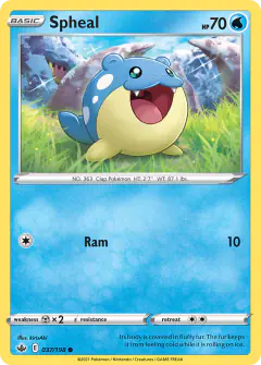 Spheal Common card from Chilling Reign