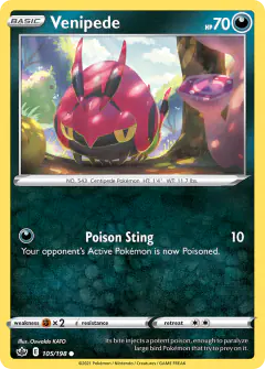 Venipede Common card from Chilling Reign