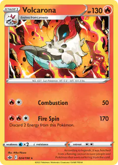 Volcarona Rare card from Chilling Reign