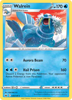 Walrein Rare card from Chilling Reign