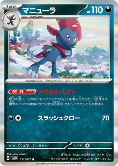 Weavile Rare card from Clay Burst