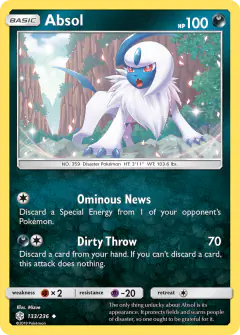 Absol Uncommon card from Cosmic Eclipse