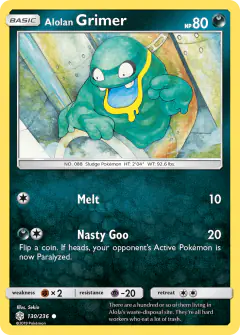 Alolan Grimer Common card from Cosmic Eclipse