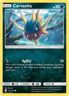 Carvanha Common card from Cosmic Eclipse
