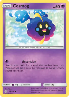 Cosmog Common card from Cosmic Eclipse