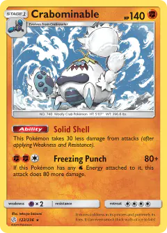 Crabominable Rare card from Cosmic Eclipse