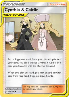 Cynthia & Caitlin Uncommon card from Cosmic Eclipse