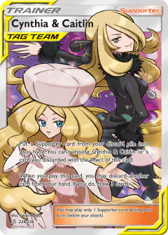Cynthia & Caitlin Rare Ultra card from Cosmic Eclipse