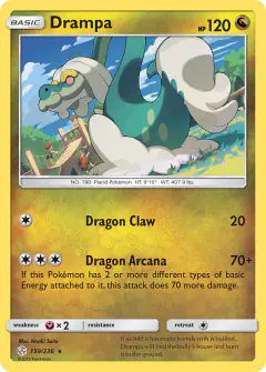 Drampa Rare card from Cosmic Eclipse
