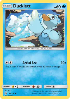 Ducklett Common card from Cosmic Eclipse