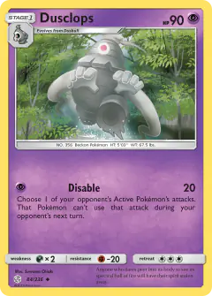 Dusclops Uncommon card from Cosmic Eclipse