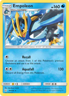 Empoleon Rare card from Cosmic Eclipse