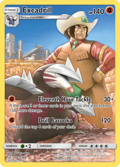 Excadrill Rare Secret card from Cosmic Eclipse