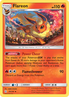 Flareon Uncommon card from Cosmic Eclipse
