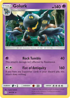 Golurk Rare card from Cosmic Eclipse