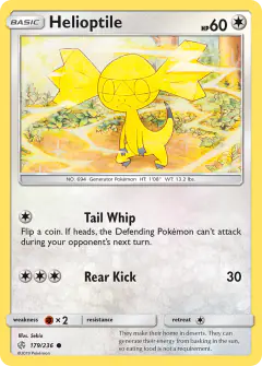 Helioptile Common card from Cosmic Eclipse