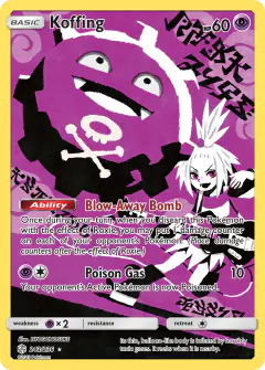 Koffing Rare Secret card from Cosmic Eclipse
