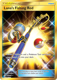 Lana's Fishing Rod Rare Secret card from Cosmic Eclipse