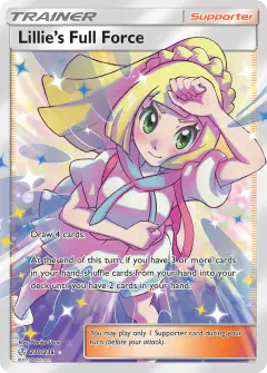 Lillie's Full Force Rare Ultra card from Cosmic Eclipse