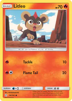 Litleo Common card from Cosmic Eclipse