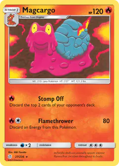 Magcargo Rare card from Cosmic Eclipse