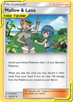 Mallow & Lana Uncommon card from Cosmic Eclipse