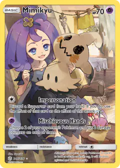 Mimikyu Rare Secret card from Cosmic Eclipse