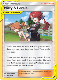 Misty & Lorelei Uncommon card from Cosmic Eclipse