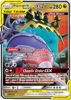 Naganadel & Guzzlord-GX Rare Holo GX card from Cosmic Eclipse