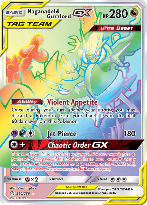 Naganadel & Guzzlord-GX Rare Rainbow