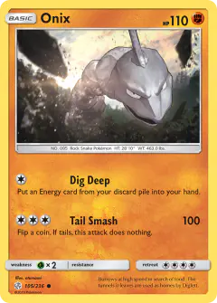 Onix Common card from Cosmic Eclipse