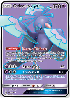 Oricorio-GX Rare Ultra card from Cosmic Eclipse