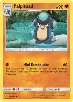 Palpitoad Common card from Cosmic Eclipse
