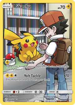 Pikachu Rare Secret card from Cosmic Eclipse