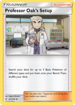 Professor Oak's Setup Uncommon card from Cosmic Eclipse