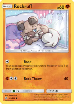 Rockruff Common card from Cosmic Eclipse