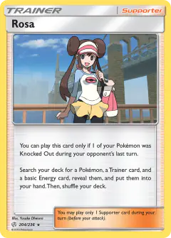 Rosa Rare Holo card from Cosmic Eclipse