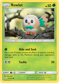 Rowlet Common card from Cosmic Eclipse