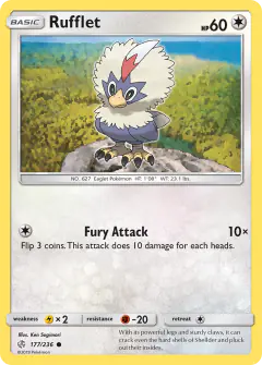 Rufflet Common card from Cosmic Eclipse