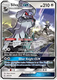 Silvally-GX Rare Holo GX card from Cosmic Eclipse